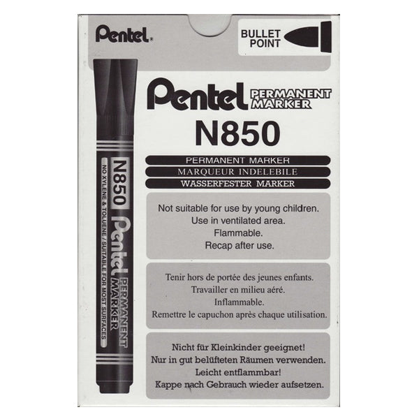 Pentel Permanent N850 Marker - Black - NOW 40% OFF!