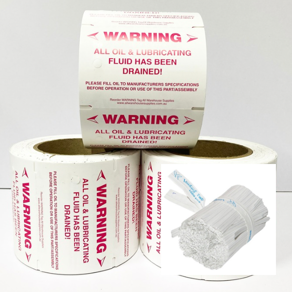 Warning Tag x 2 & Twist Ties Bundle