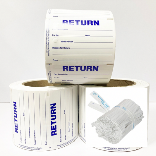 Return Tag x 2 & Twist Ties Bundle