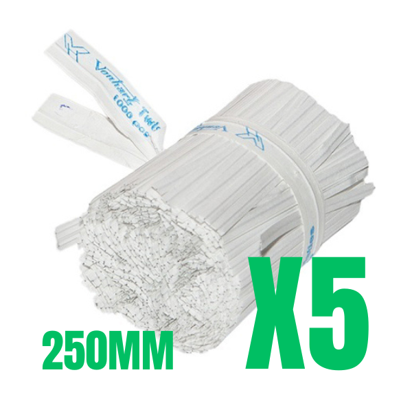 Twist Ties 250mm x 5 bundle