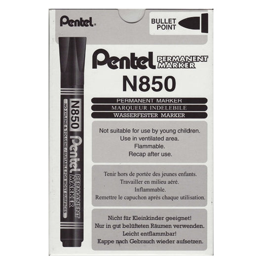 Pentel Permanent N850 Marker - Black - NOW 40% OFF!