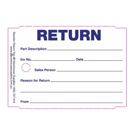 Return Tag - 500